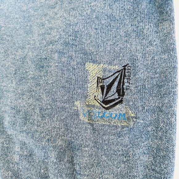 Y2K Heather Blue Vintage V-Neck Volcom Men's Sweater Size Medium - Picture 6 of 6